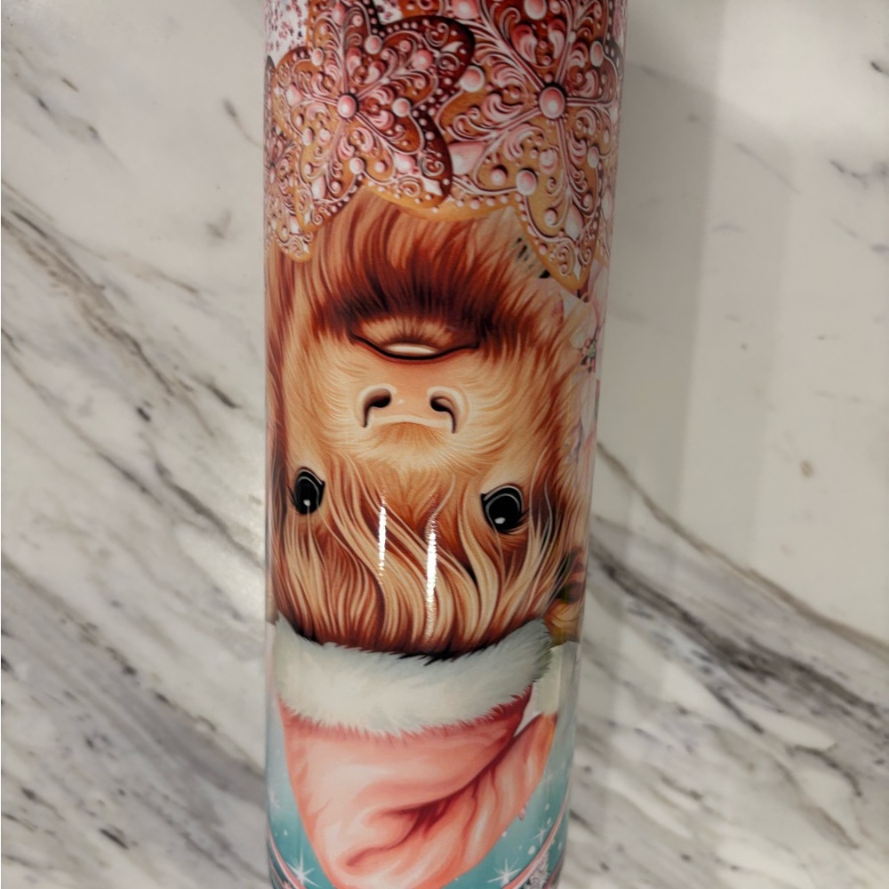 Festive Dog Print Tumbler